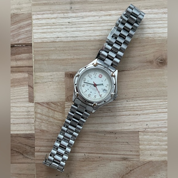 Wenger Ladies Watch Vintage Stainless Bracelet White Dial Date Window - Picture 6 of 16